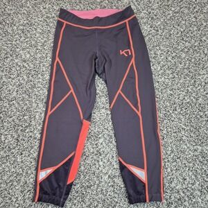 Kari Traa Women's Sz S 3/4 Cropped Capri Leggings Outdoor Active Purple Pink